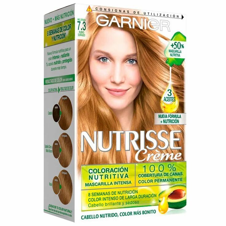 Медовая краска для волос фото Garnier - Coloración Capilar Nutrisse Nutrisse Rubio, Largo del cabello, Garnier