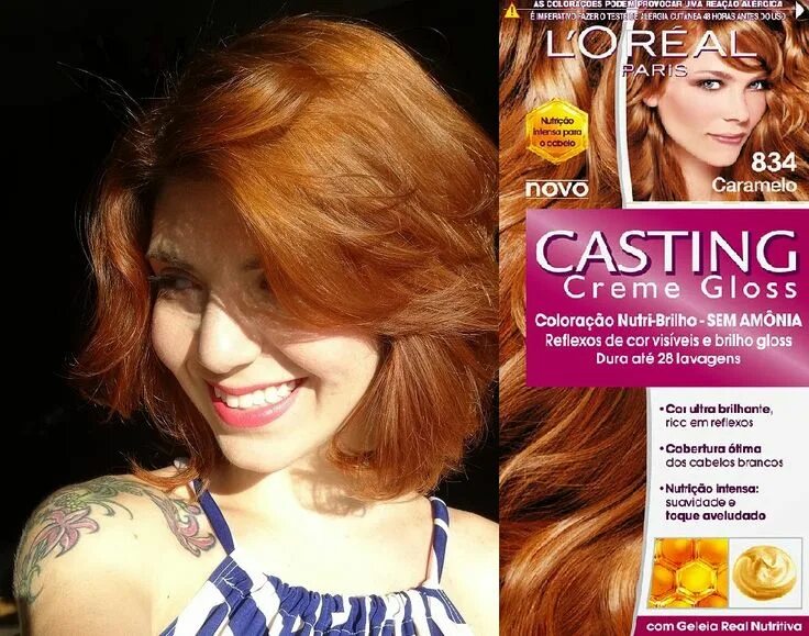 Медовая краска для волос фото Burguesinha Suburbana: Resenha Casting Creme Gloss 834 - Caramelo