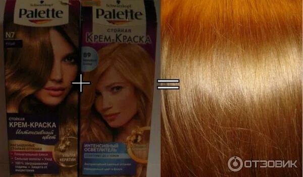 Медовая краска для волос фото Отзыв о Стойкая крем-краска для волос Schwarzkopf Palette Хотите превратиться в 