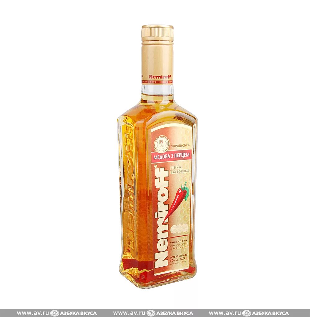 Медовая с перцем фото Горилка Nemiroff "Медовая с перцем" 0,5L - купить в магазине Азбука вкуса в Моск