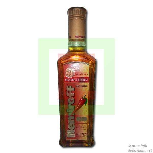 Медовая с перцем фото Немирофф" Настойка медовая с перцем - 4823021800871 Добавкам.нет