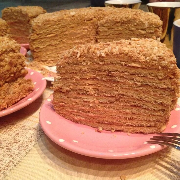 Медовик на сковороде с пошаговым фото Медовик Food, Desserts, Cake