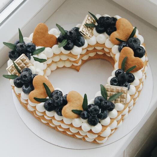 Медовик сердце фото Торт медовик сердце, Confectionery & Bakery Krasnodar, buy at a price of 2500 RU