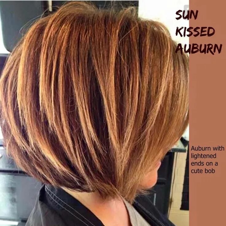Медовое каре фото Sunkissed auburn Короткие стрижки, Стрижка, Прически
