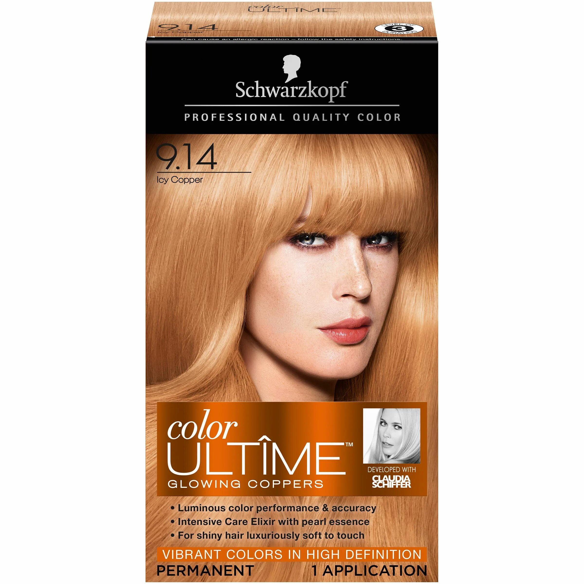 Медовый блонд краска для волос фото Schwarzkopf Color Ultime Permanent Hair Color Cream, 1.4 Sapphire Black# Ultime,