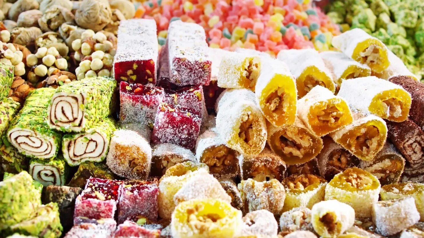 Медовый катмер турецкая сладость фото Turkish delight', in Turkish 'Lokum', is a soft and chewy candy, which has known