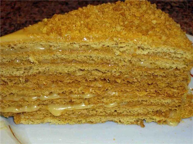 Медовый торт с заварным кремом фото Торт медовик из газеты смак Essen und trinken, Backen, Rezepte