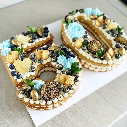Медовый торт цифра с фото пошагово Торт медовый цифры 50, Confectionery & Bakery Moscow, buy at a price of 4800 RUB
