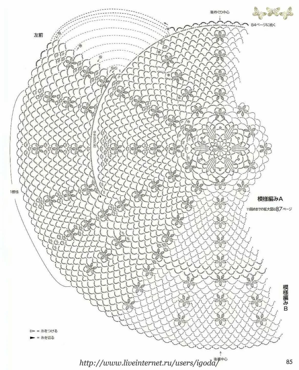 Медуза крючком схема Delicado circular japones Sombrero tejido a crochet, Patrones de sombreros de ga
