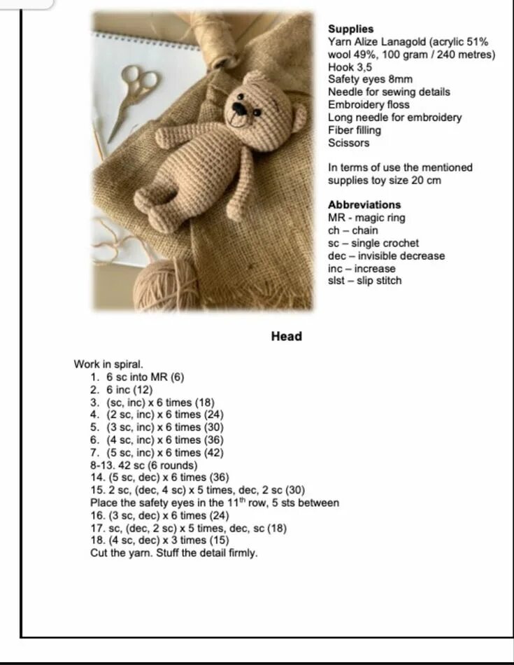 Медведь крючком схема Simón bear 1 en 2024 Muñecos de ganchillo, Ganchillo amigurumi, Amigurumi