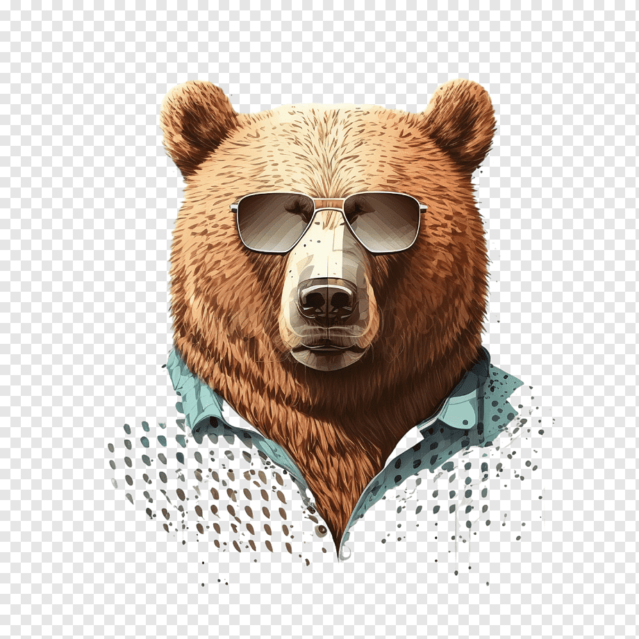 Медведь портрет фото Cool bear, bear portrait, bear with eyeglasses, png PNGWing