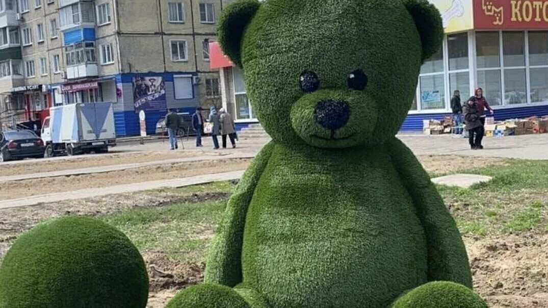 Медведь ул имени калинина 328 фото Топиарного Тедди поставят под круглосуточную охрану - Новости Хабаровска