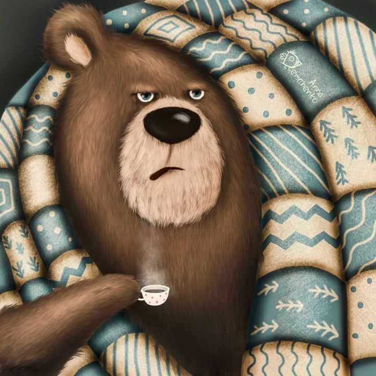 Медведь утром картинки прикольные Pin on Bears too!