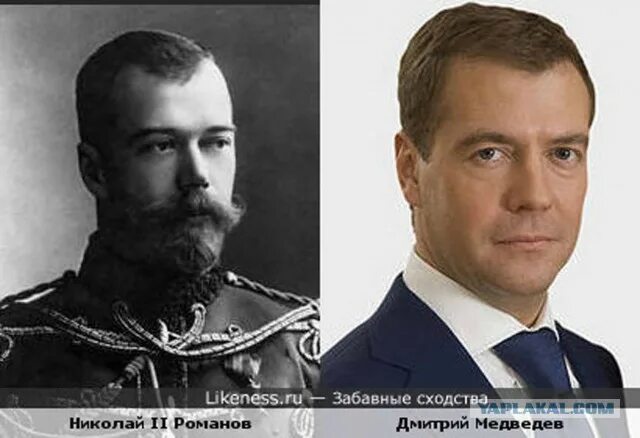 Медведев и николай второй сходство фото Исторические лица в цвете от Klimbim - ЯПлакалъ