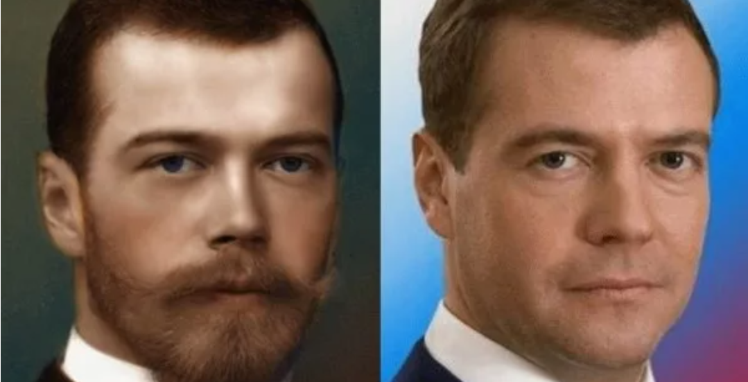 Медведев и николай второй сходство фото Кем приходятся друг другу Путин и Косыгин? Что об этом думает нейросеть. А имеет