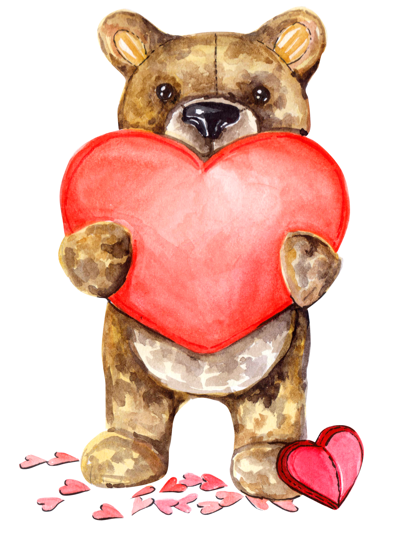 Медвежье сердце фото Cliparts from Anna : Favorite teddy bear. Любимый мишка. PNG.