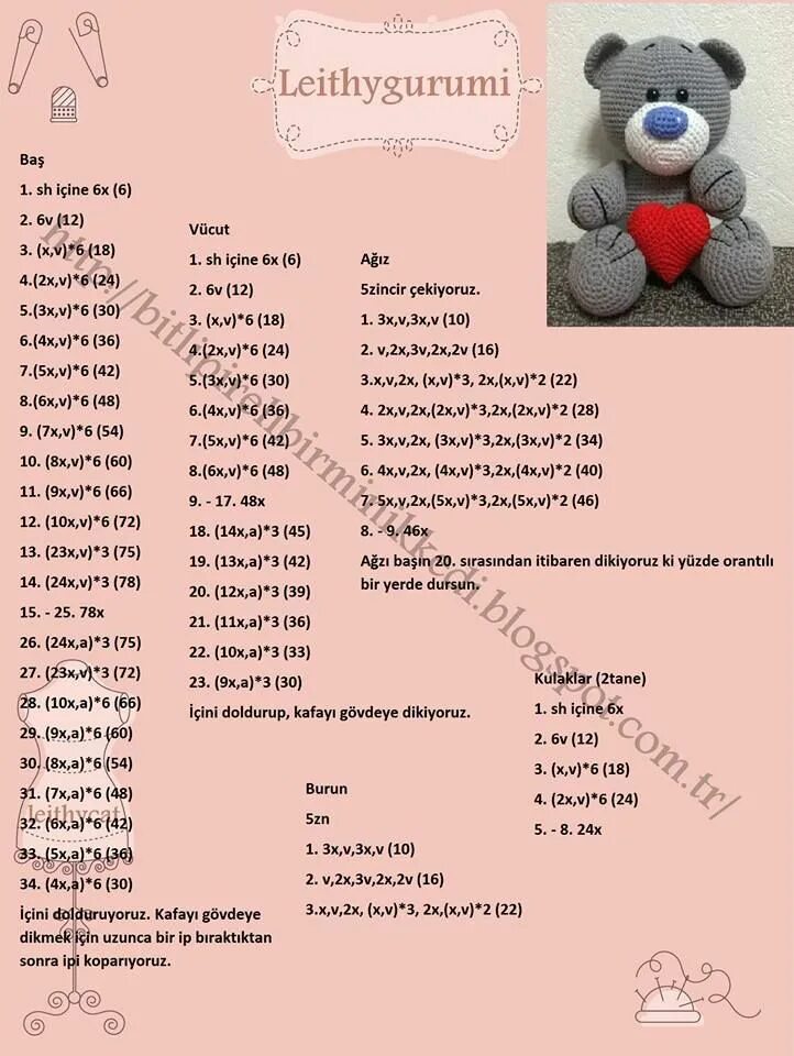 Медвежонок игрушка крючком схемы Pin em Free Crochet Pattern Bichinhos de croche, Ursos de pelúcia de crochê, Mod