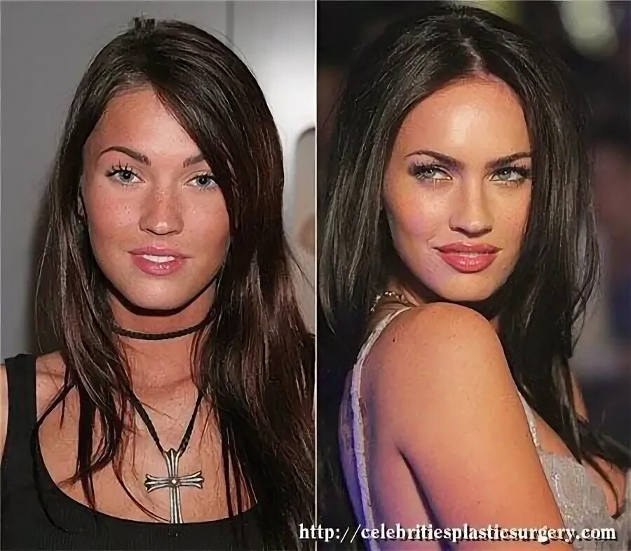 Меган фокс до пластики и после фото Young but already well held actress Megan Fox at the beginning of his career was