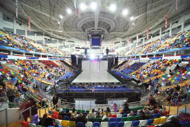 Мегаспорт арена фото внутри Scene on Rink in Palace of Sports Megasport Editorial Stock Image - Image of con