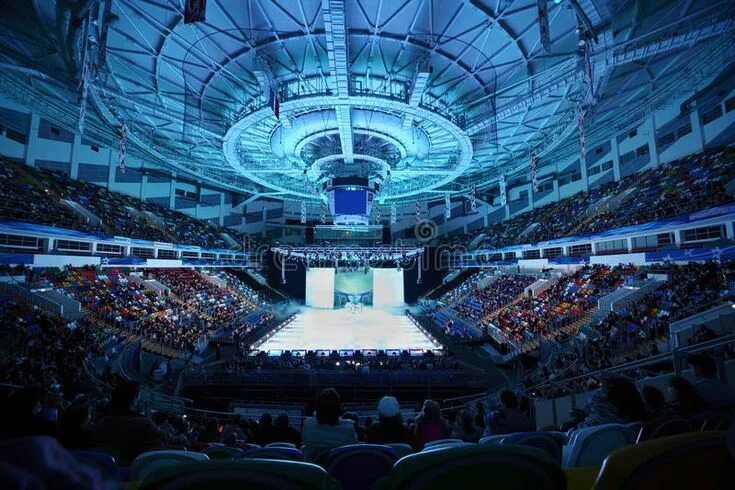 Мегаспорт арена москва фото зала Italian show. MOSCOW - MARCH 28: Italian show Winx On Ice in blue light in DS Me