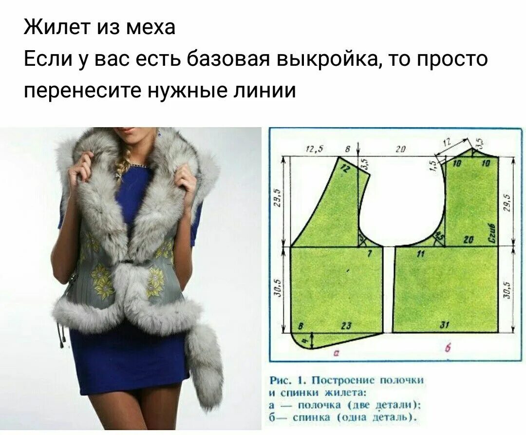 Меха выкройка Меховой жилет Bufanda de fieltro, Patrones de costura, Mamushka