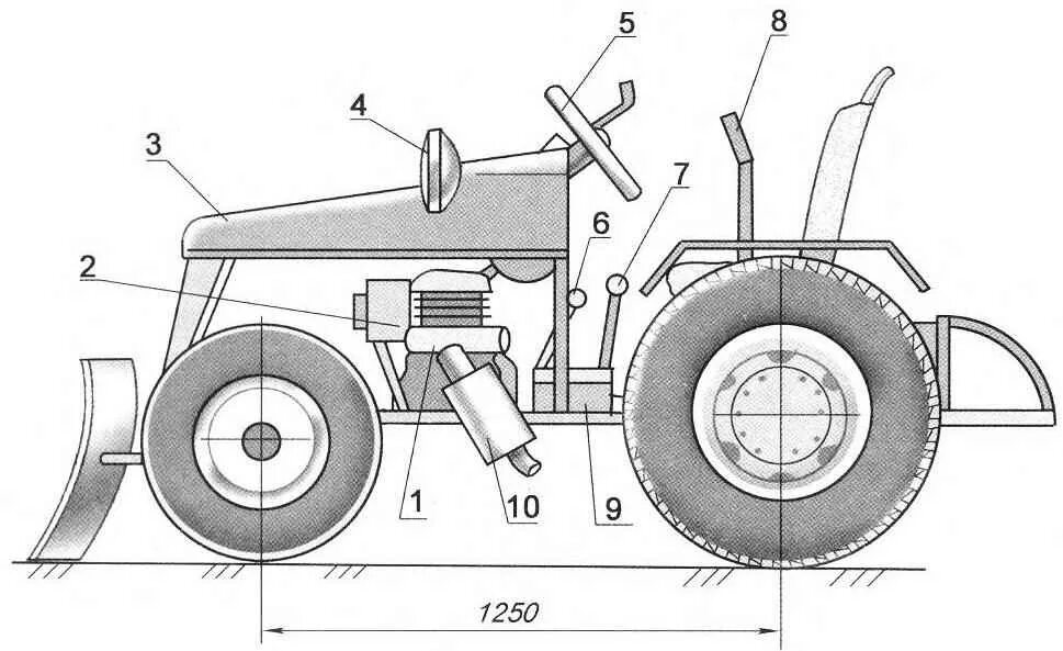 Минитрактор самодельный чертежи размеров MICROTRACKER "BEE" MODEL CONSTRUCTION