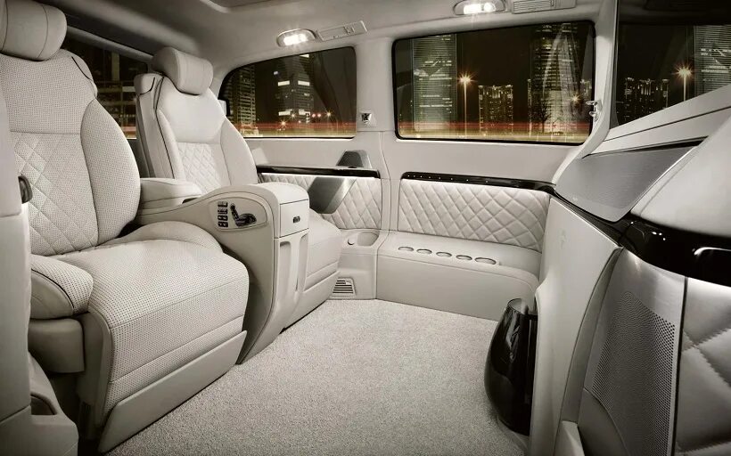 Минивэн фото салона مميزات السيارة مرسيدس بنز أم بي في 2012 Viano 3.5L (السعودية) يللا موتور