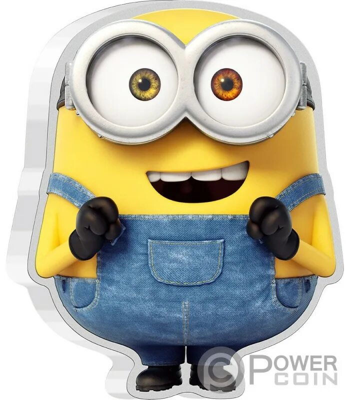 Миньон боб фото MINION Shape Bob 1 Oz Серебро Монета 2$ Ниуэ 2021