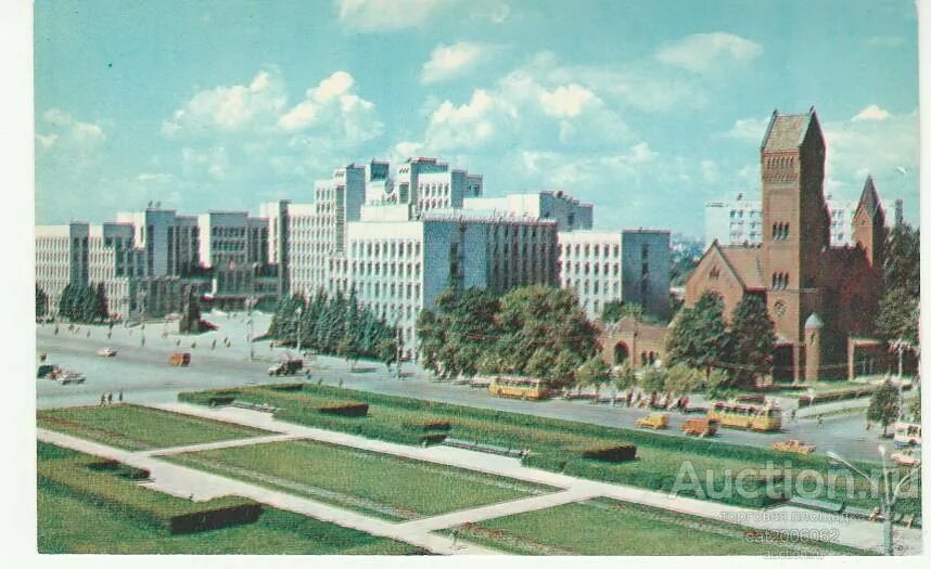 Минск 1980 фото Открытка Минск. Площадь Ленина 1980г. - покупайте на Auction.ru по выгодной цене