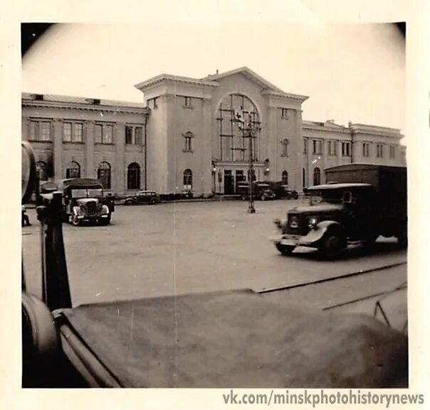 Минск пассажирский привокзальная площадь 5 фото 1941 to 1943. The railway station and Bobruisk Street. Интересный Минск ВКонтакт