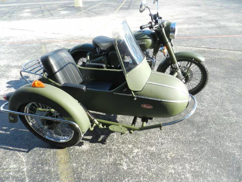 Минск с коляской фото 2014 Royal Enfield C5 Army with sidecar for sale on 2040-motos