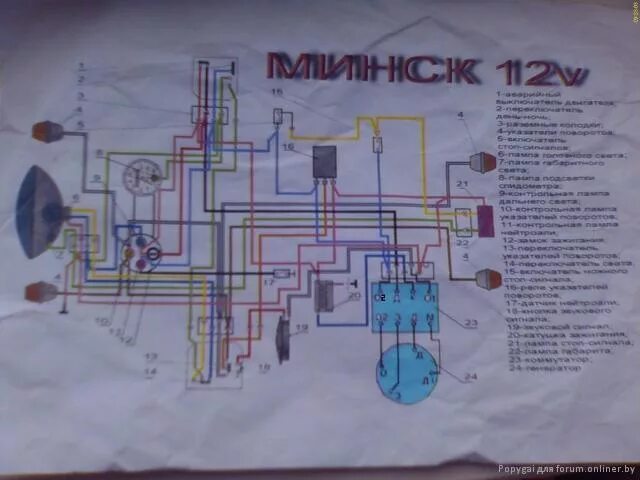Минск схема подключения 12 вольт Помогите разобраться с проводкой на Минск. - Форум onliner.by