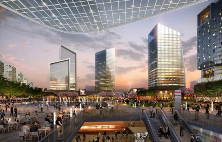 Минск сити фото Minsk Forest City: A Regeneration of the Minsk-1 Airport - Sasaki