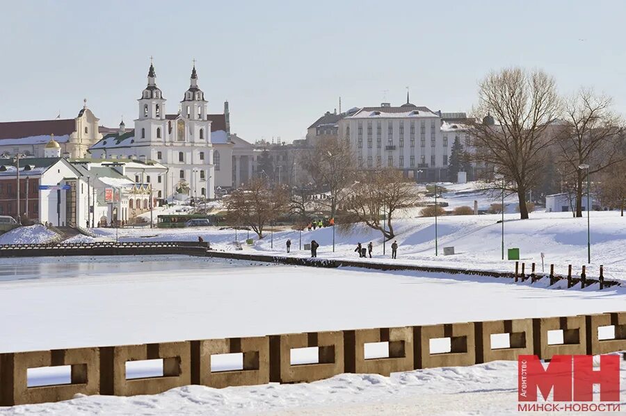 Минск в январе фото "Минск-Новости" в Viber