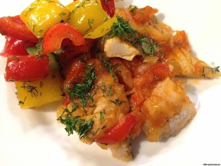 Минтай с овощами рецепт с фото Delicious Fish Fillet with Vegetables