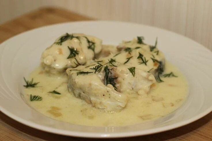 Минтай в сметанном соусе фото рецепт Рыба в сметанном соусе Recipes, Food, Poultry recipes