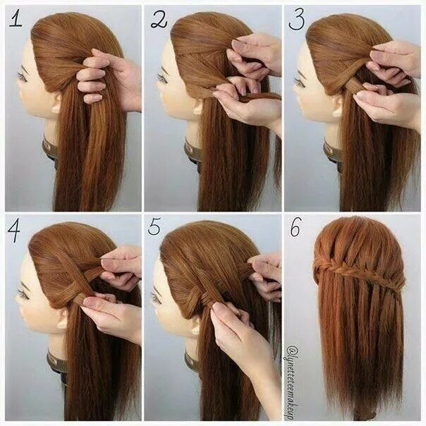 Минута прическа Pin by Милена Кукушкина on hair Fishtail braid hairstyles, Waterfall hairstyle, 