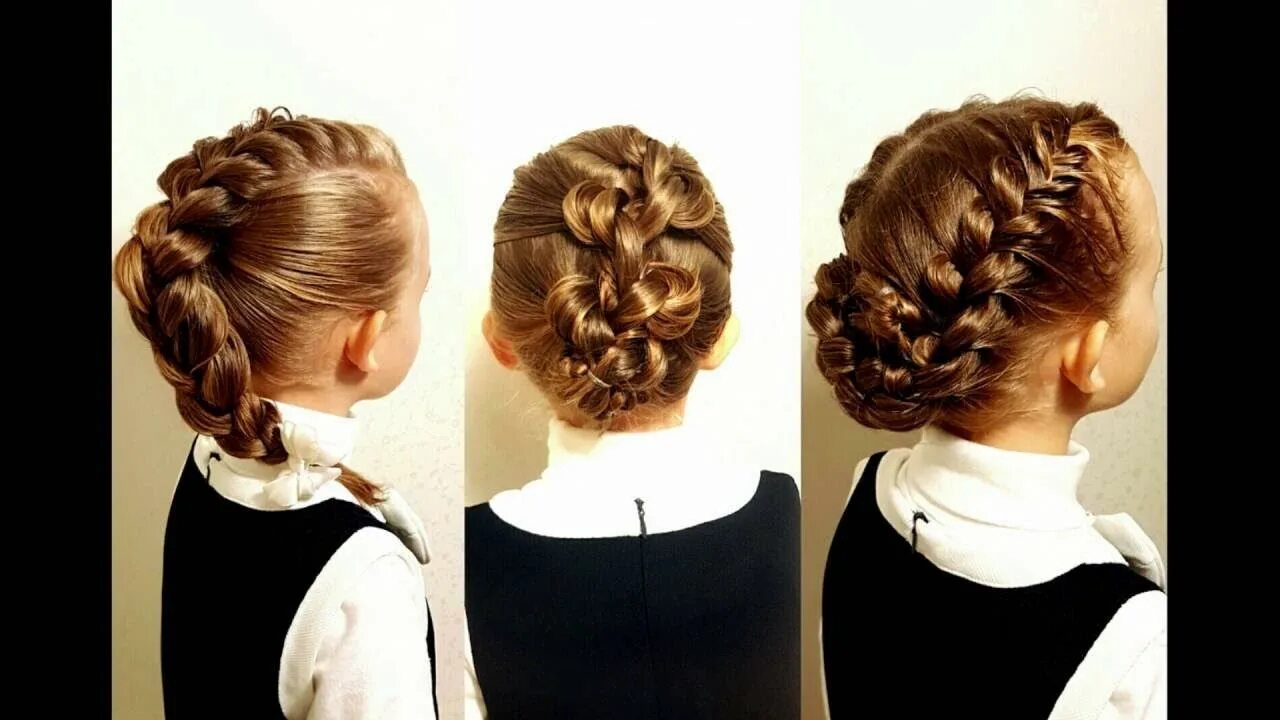 Минута прическа школа 3 quick and beautiful hairstyles - Hvordan man fletning barn i skole? Как заплес
