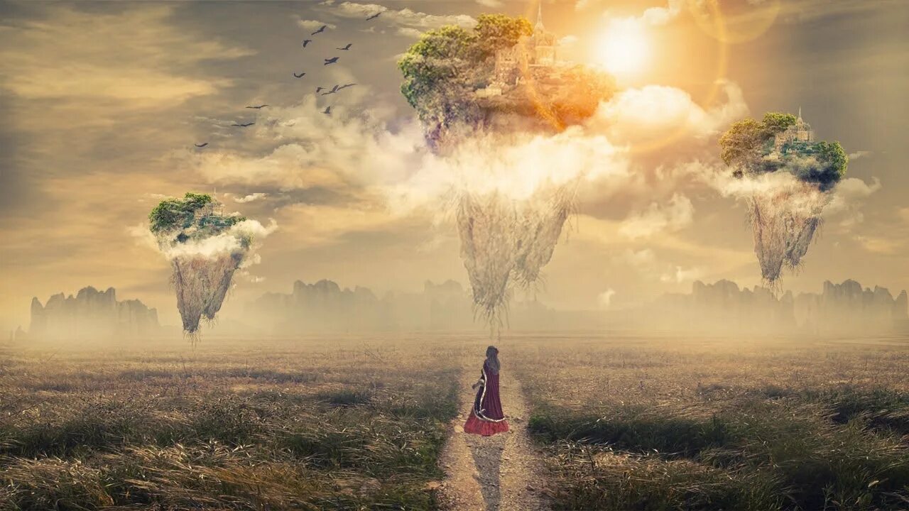 Мир фото фотошоп Floating islands Speed Art - photoshop cc - YouTube