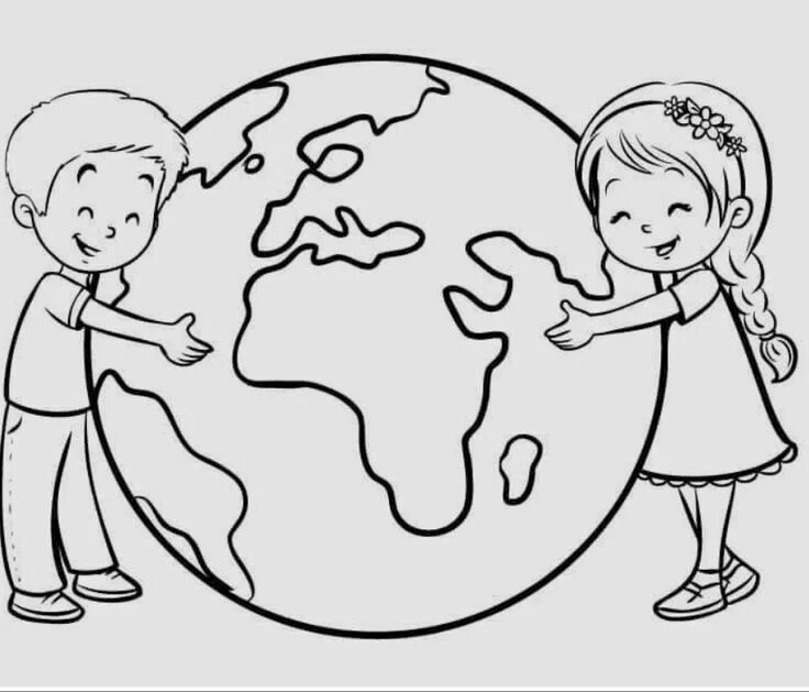 Мир фото распечатать Pin on Lori Earth day drawing, Earth coloring pages, Earth day coloring pages