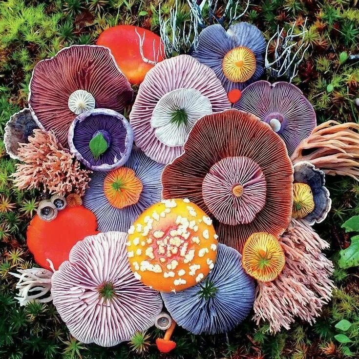 Мир грибов фото Pin by polyacute on * природа * Stuffed mushrooms, Fungi art, Mushroom art