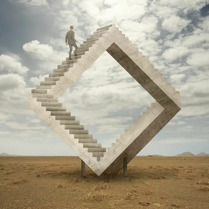 Мир иллюзий фото Optical Illusion-http://www.moillusions.com/never-ending-staircase-illusion/ Sur