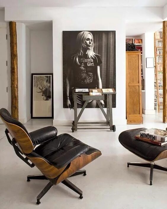 Мир интерьера мебель Eames Lounge Chair + Ottoman Mid-century modern furniture Girlfriend is Better #