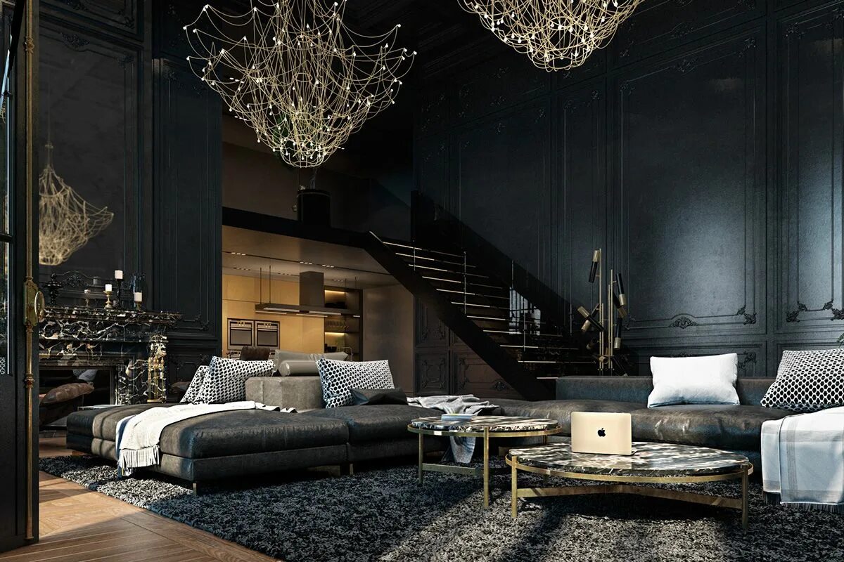 Мир интерьера мебель Paris_apartment. on Behance Zeitgenössisches apartment, Wohnungsplanung, Design 