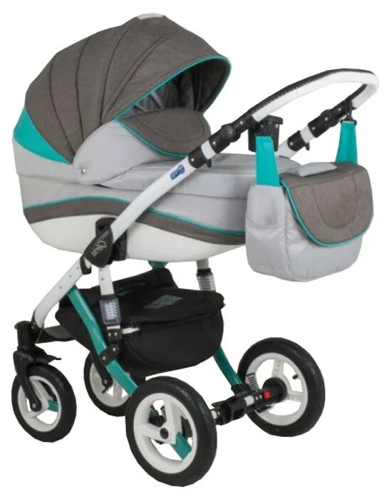 Мир колясок авиационная ул 11а фото Детская коляска Adamex Gloria Rainbow 2 в 1 Mint