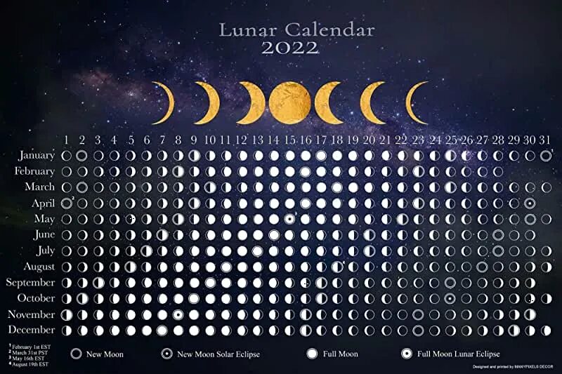 Мир космоса календарь стрижек 24 год Amazon.com: moon phase calendar 2022