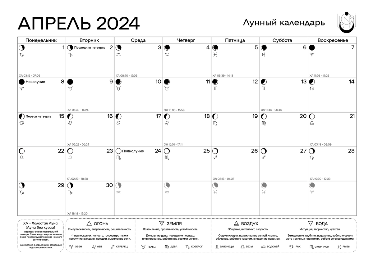Мир космоса лунный календарь дел Лунный календарь на апрель 2024 (PDF) lunai Дзен