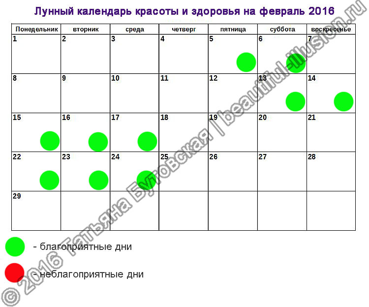 Мир космоса лунный календарь дел Календарь красоты на февраль
