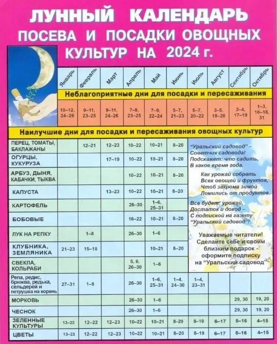 Мир космоса лунный посевной календарь на 2024 Лунный посевной календарь садовода и огородника на 2024 год в таблице на каждый 