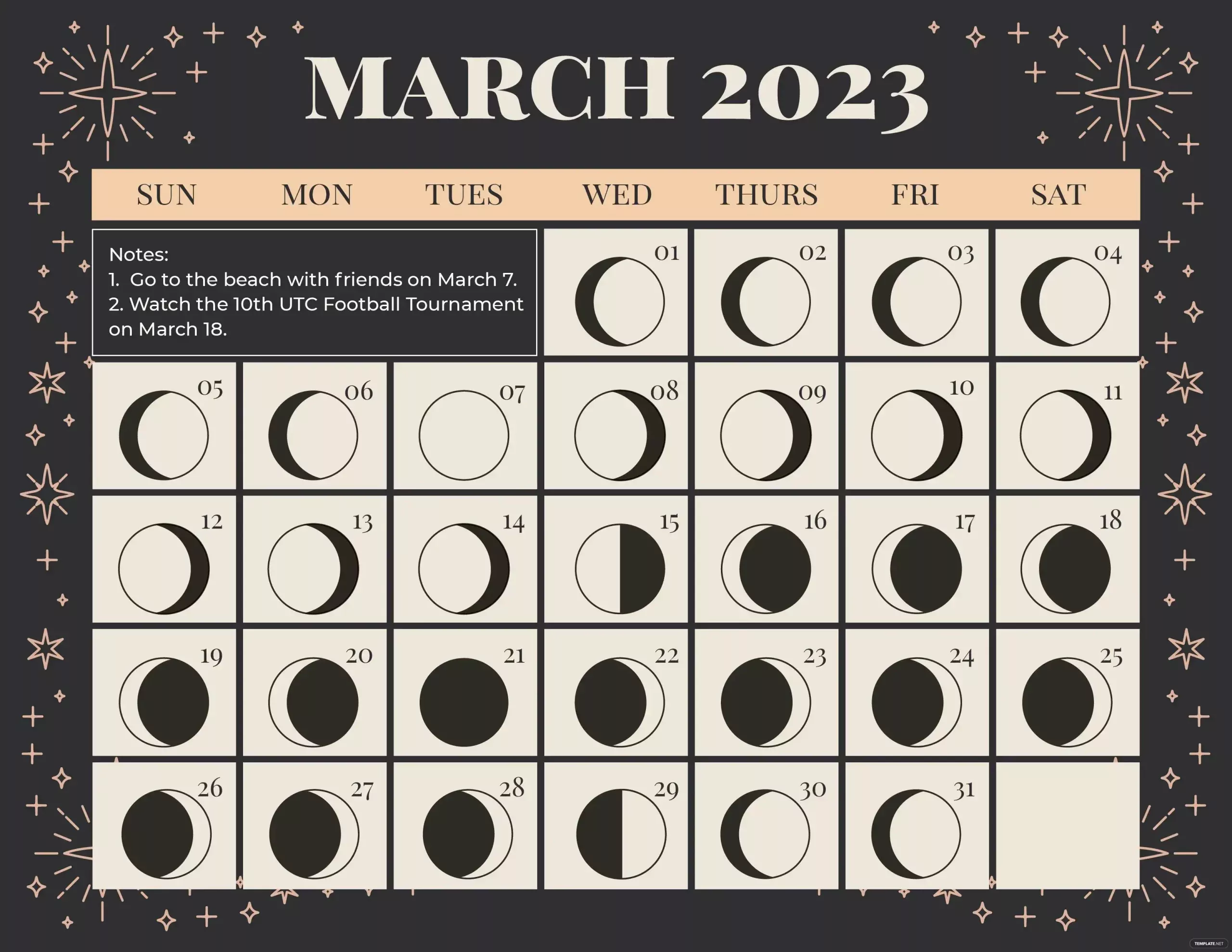 Мир космоса стрижка 2023 календарь Moon Phases Calendar for the month of March 2023 Moon phase calendar, Calendar, 